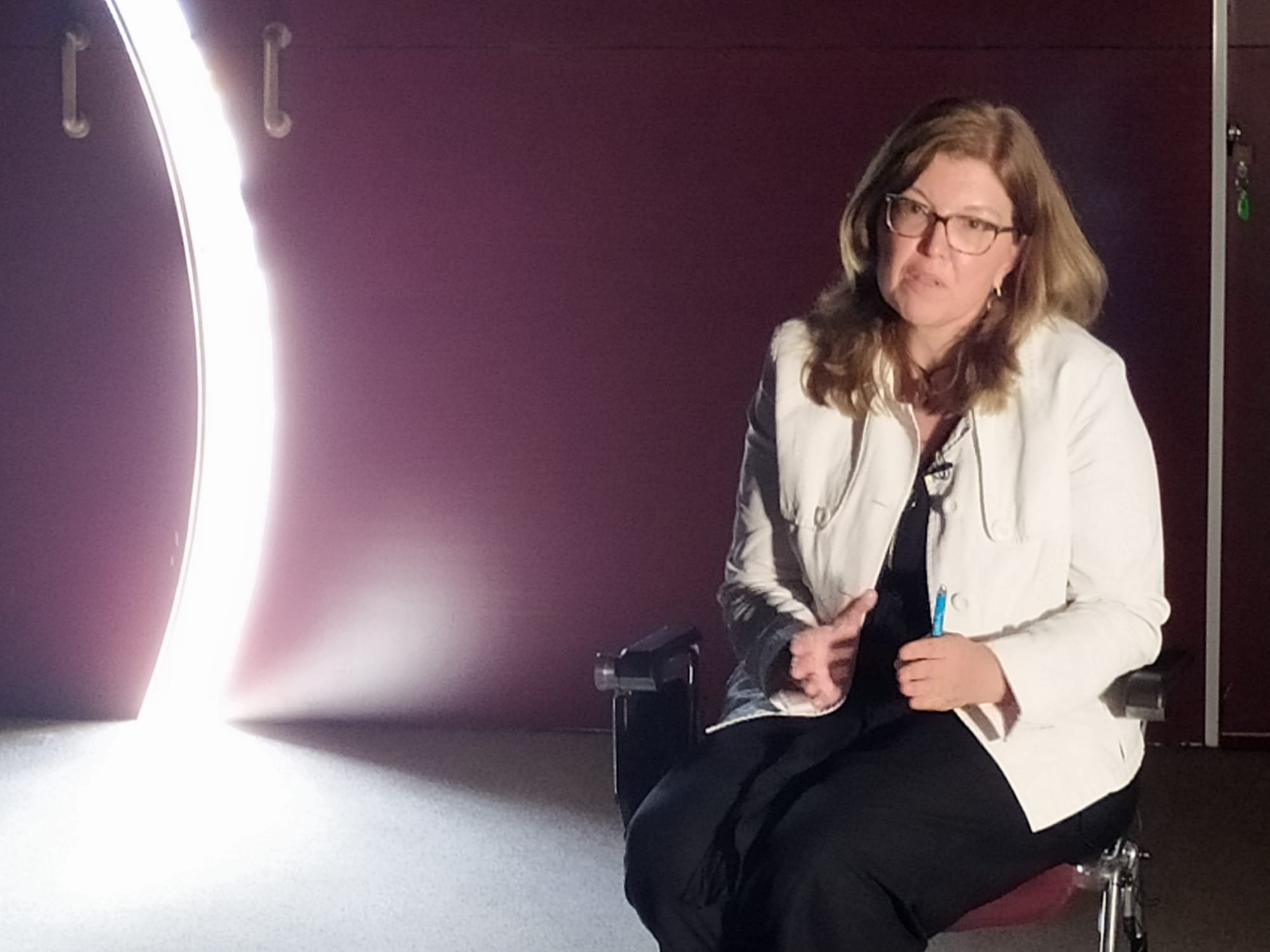 Elena Manzanera, directora del INE, en una entrevista durante su etapa en el IECA.