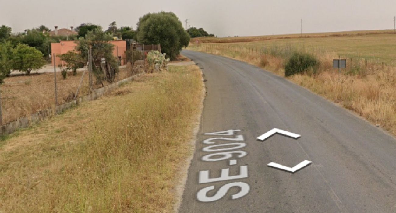 Carretera en Dos Hermanas donde ha tenido lugar el accidente.