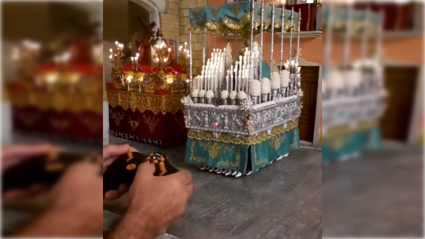 Los pasos de Semana Santa con mando a distancia del jerezano José María Peña.