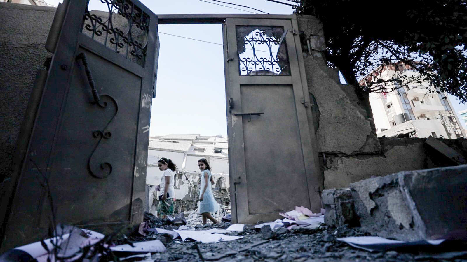Casas destruidas en Gaza tras el ataque de Israel.