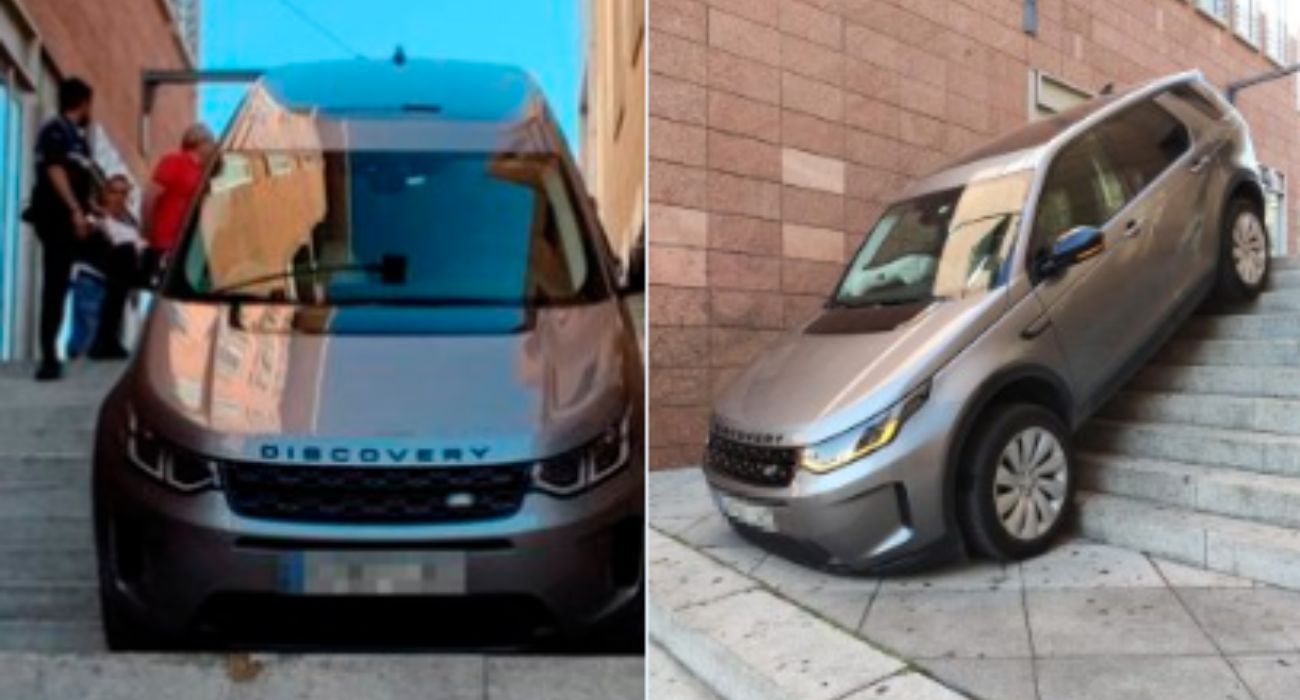 Así ha quedado el coche de un conductor tras seguir los pasos de su navegador.