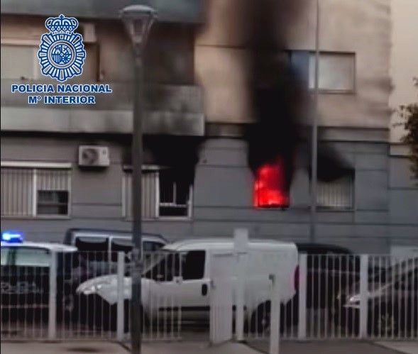 Un incendio en Jerez, hace unos dos meses y medio, provocado por un caso de violencia machista.