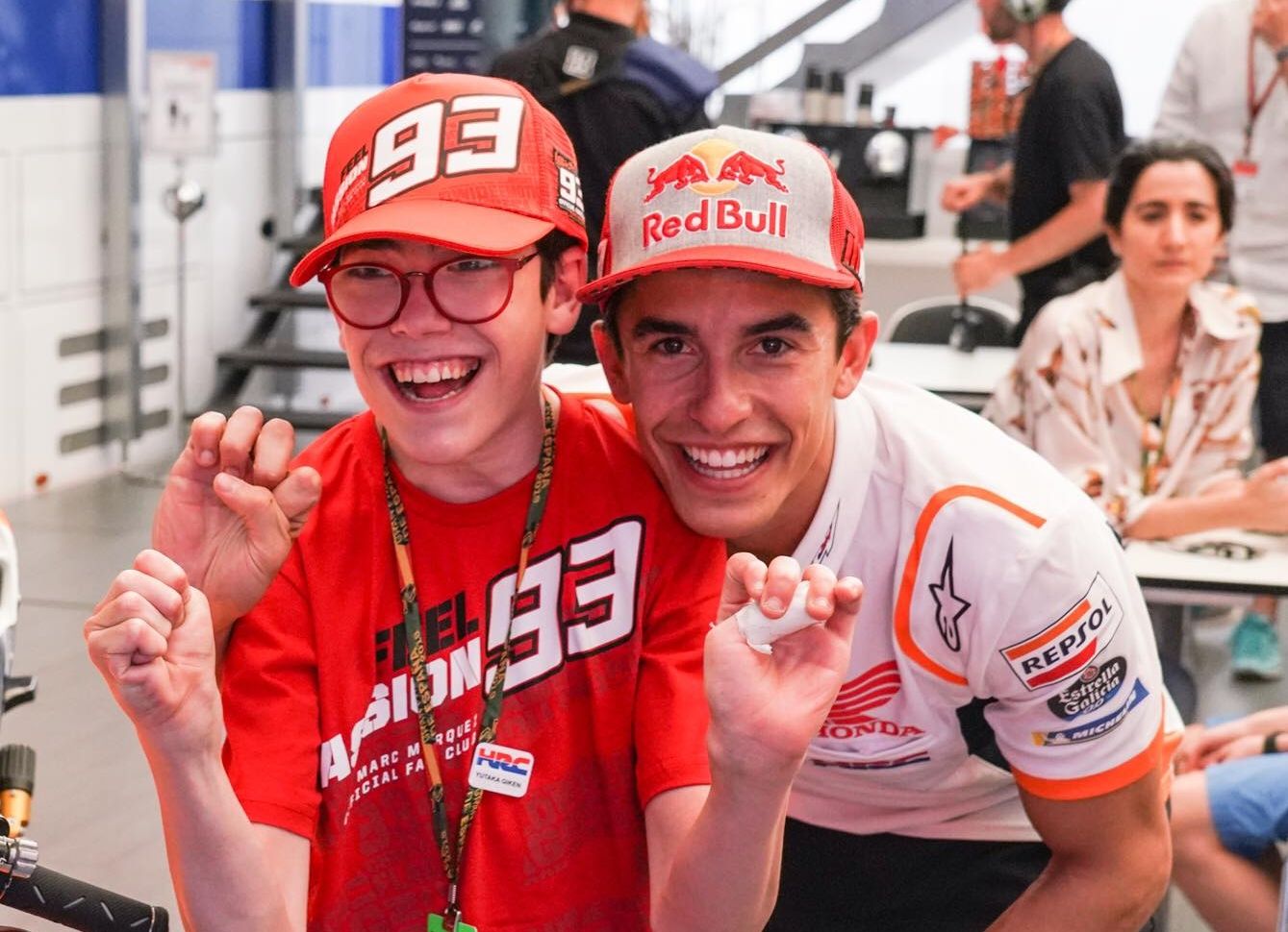 'SuperCelu' junto a Marc Márquez en esta edición de Moto GP. 