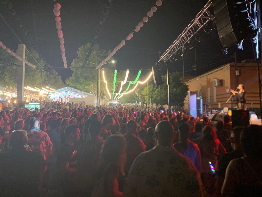 Imagen del primer día de la Feria de Valverde del Camino, en Huelva.