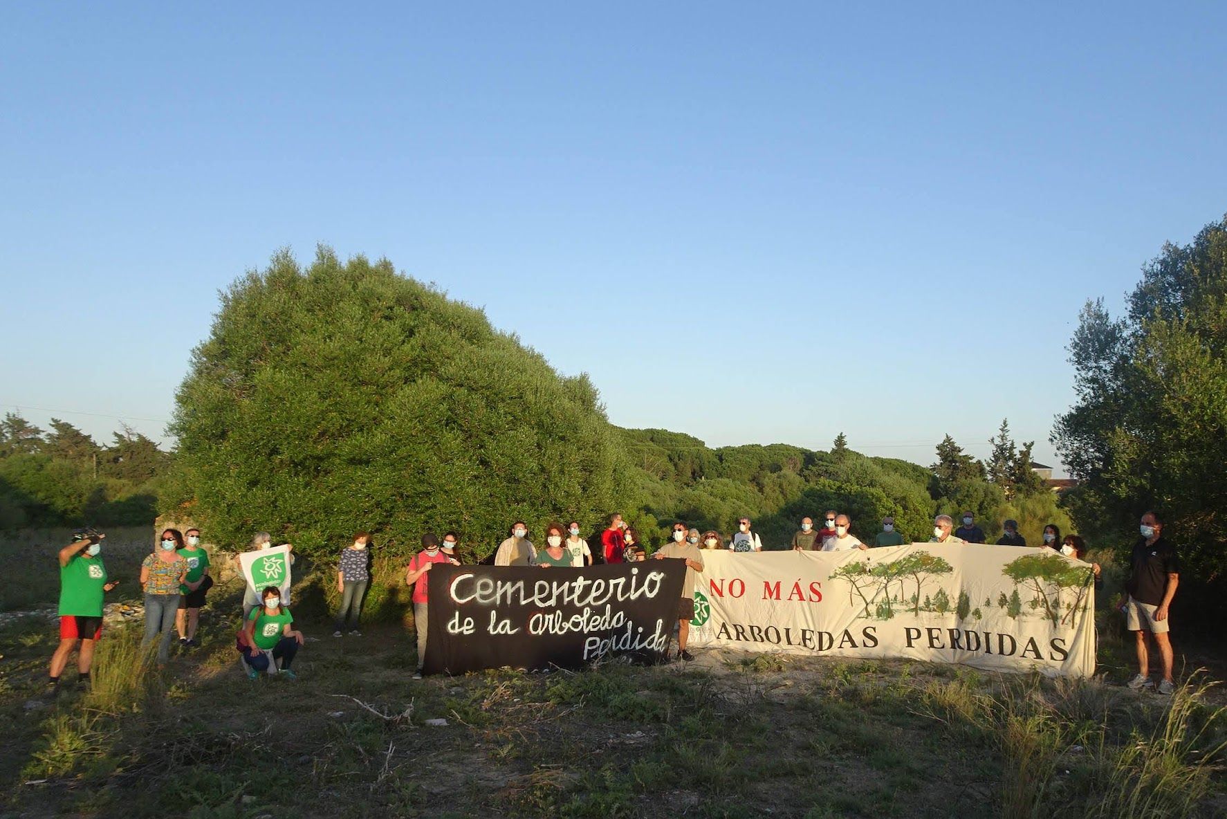 Acto de Ecologistas en Acción en defensa del Rancho Linares en El Puerto.