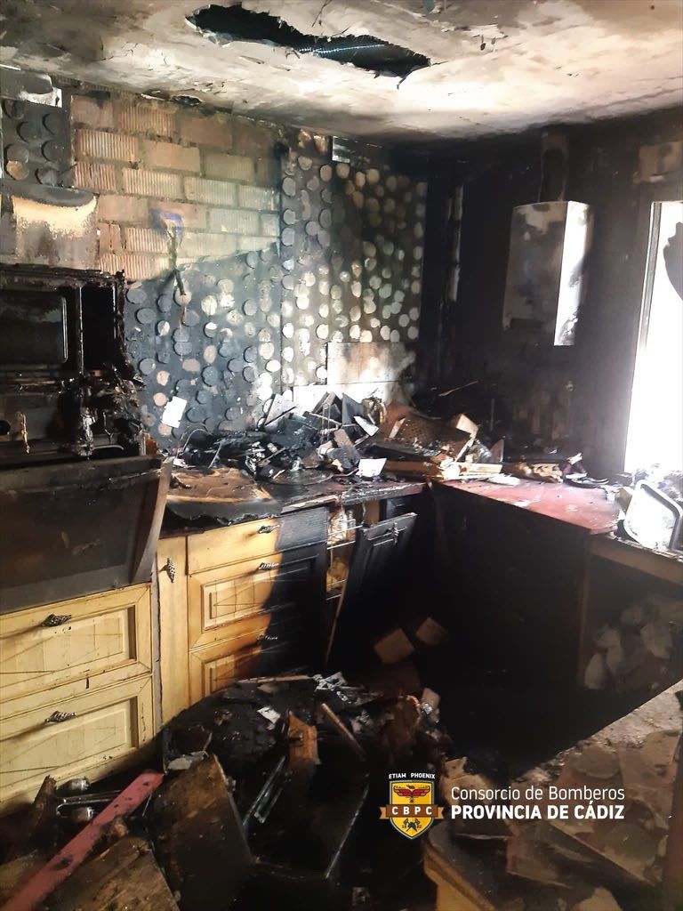 Incendio en una cocina de la Línea