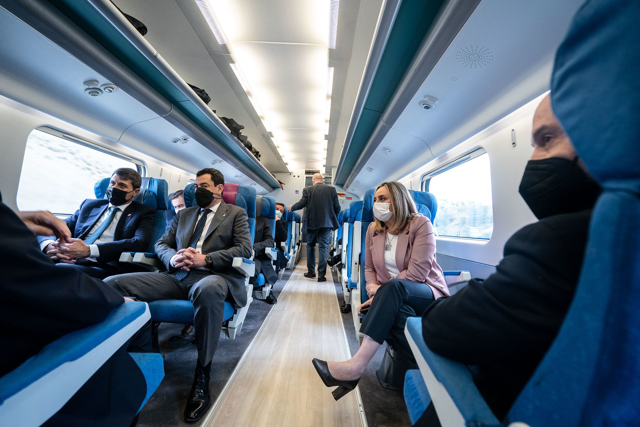 Moreno y Carazo, en abril pasado, en la inauguración de la conexión ferroviaria por alta velocidad Málaga-Granada.