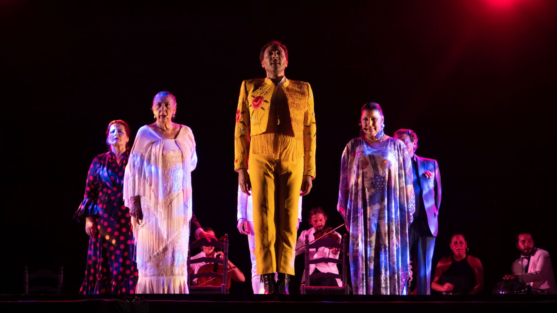 De izquierda a derecha, María del Mar Moreno, Juana la del Pipa, Antonio el Pipa, Remedios Amaya y Luis el Zambo.