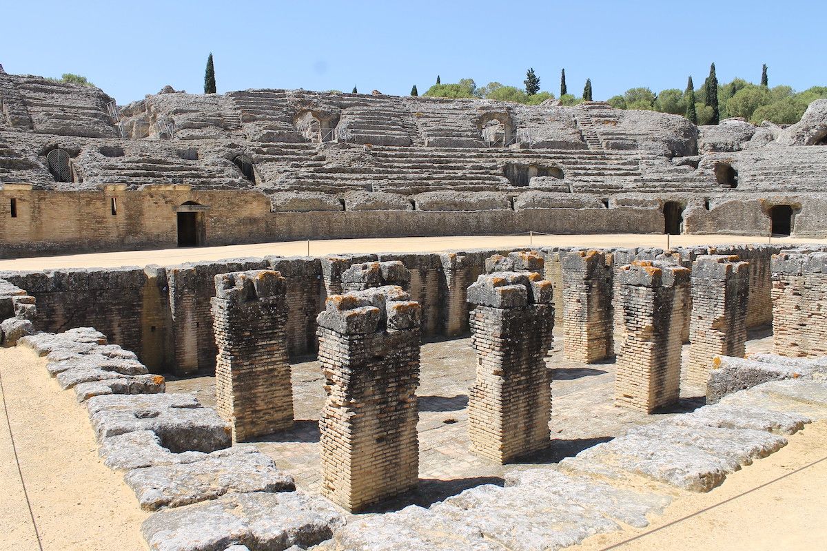 El teatro romano de Itálica, en Santiponce.