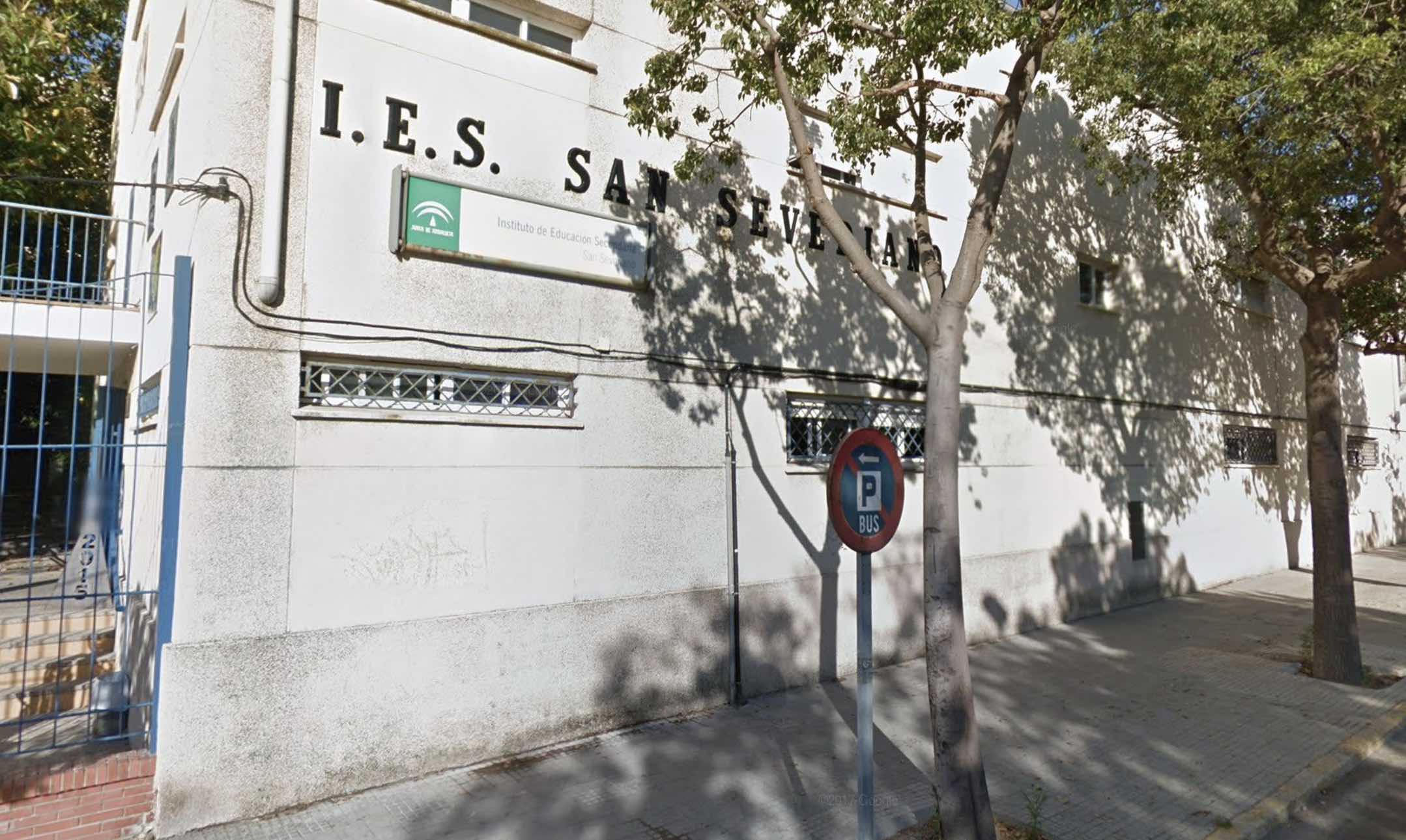 Fachada del IES San Severiano, en una imagen de Google Maps.