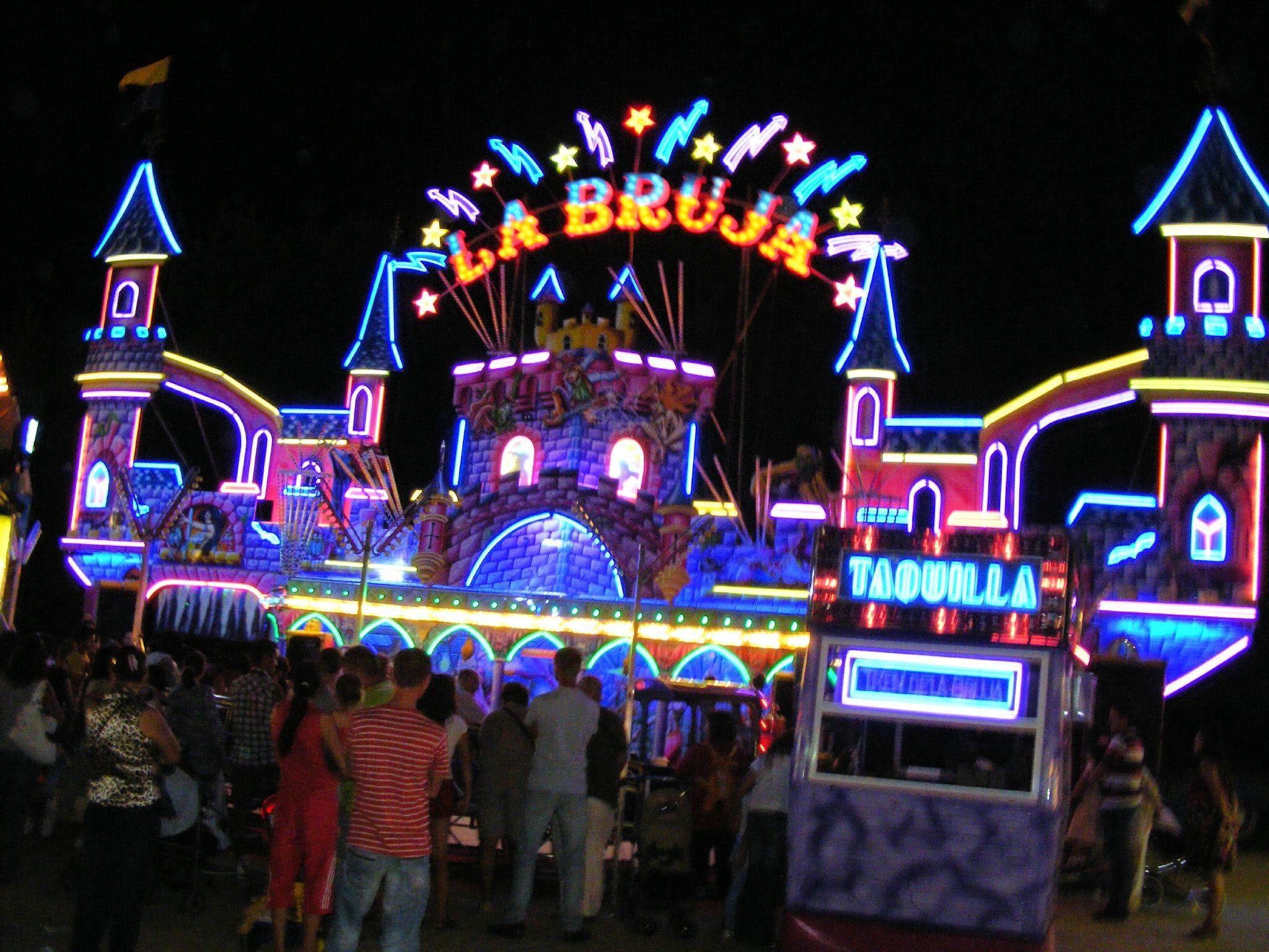 Una atracción del tren de la bruja, en una imagen de archivo.
