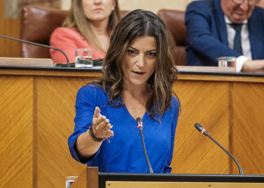 Macarena Olona, en el Parlamento andaluz.