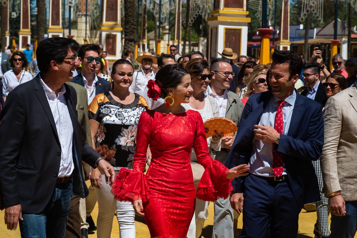 Marín, Arrimadas y Pérez, en la Feria del Caballo de 2019. Autor: Manu García