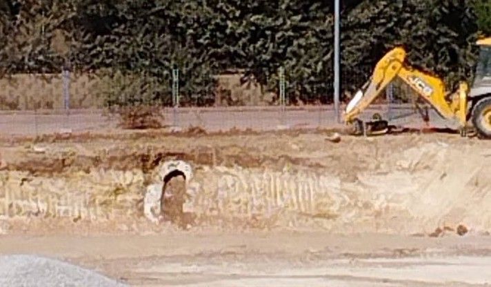 El acueducto de la Piedad, parcialmente destruido.