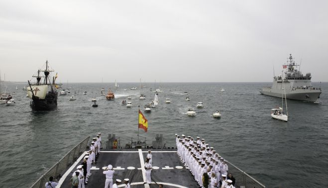 Imagen de la parada naval de 2019. PRENSA SANLÚCAR