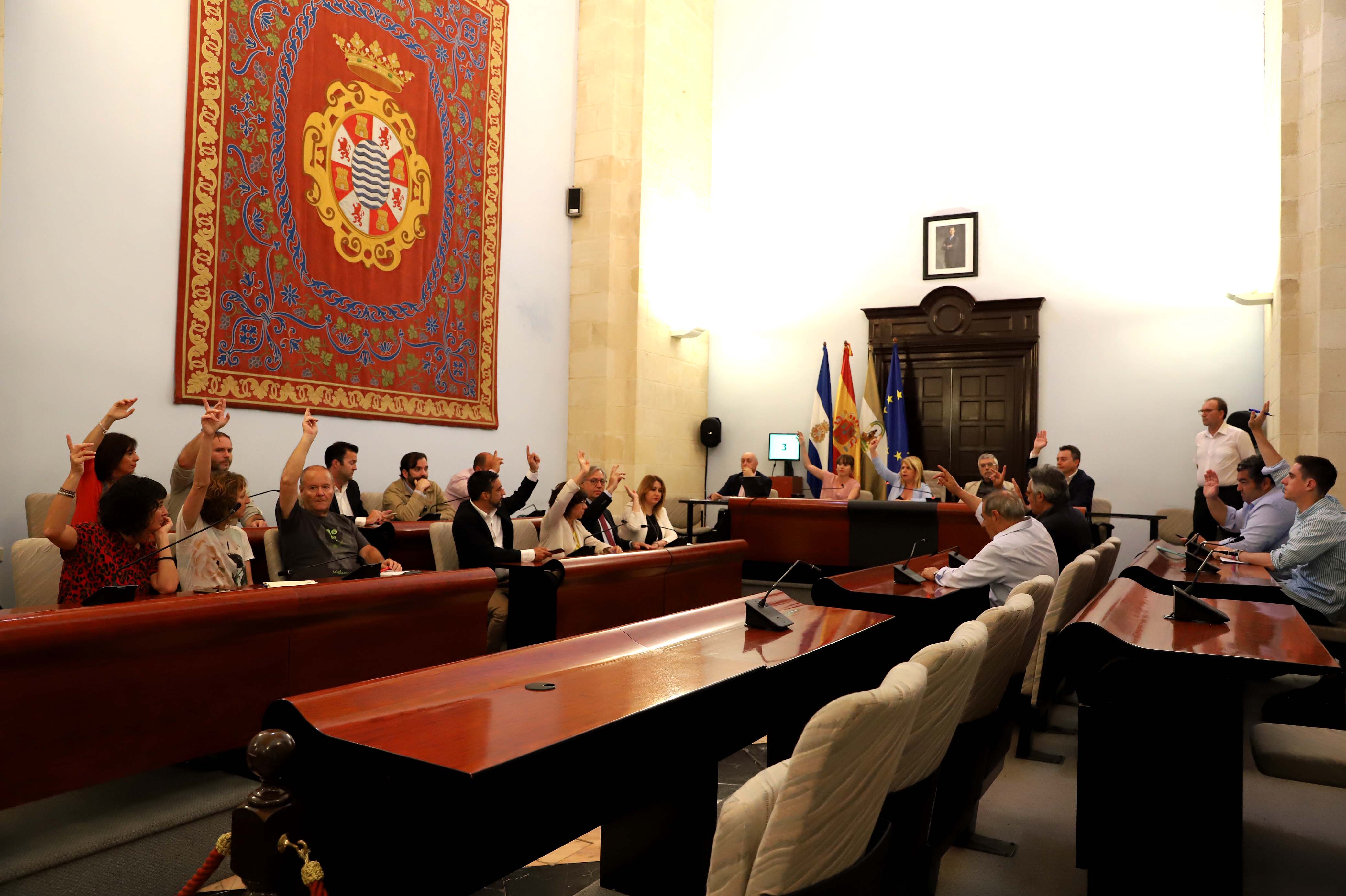 Un momento de la votación en el último pleno del mandato.