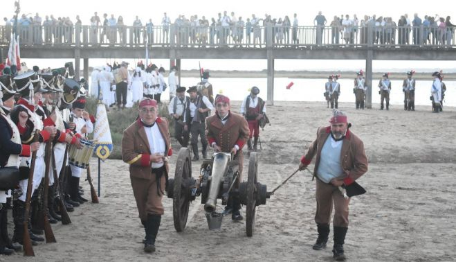 Una recreación de la batalla de El Trocadero en una imagen de archivo. 