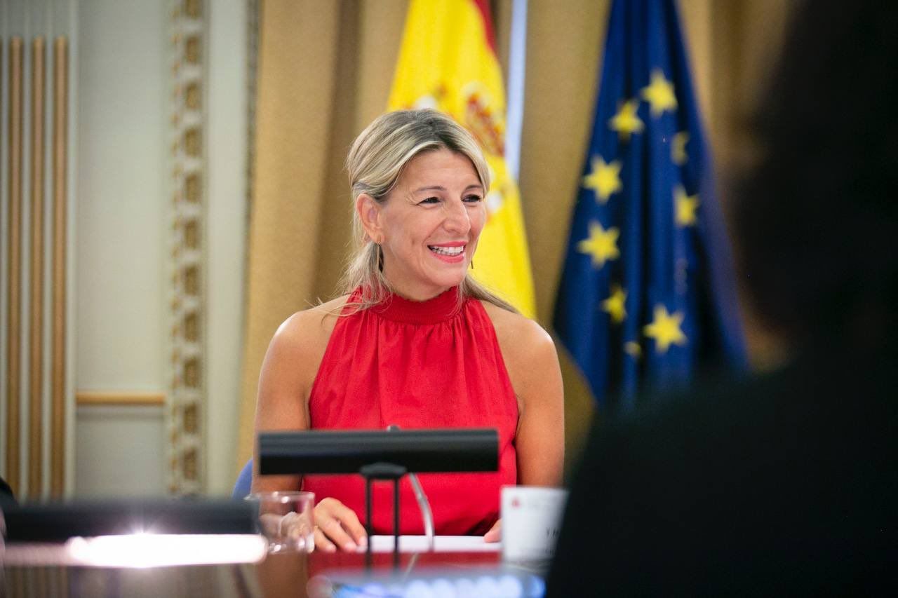 Yolanda Díaz en una reunión reciente.