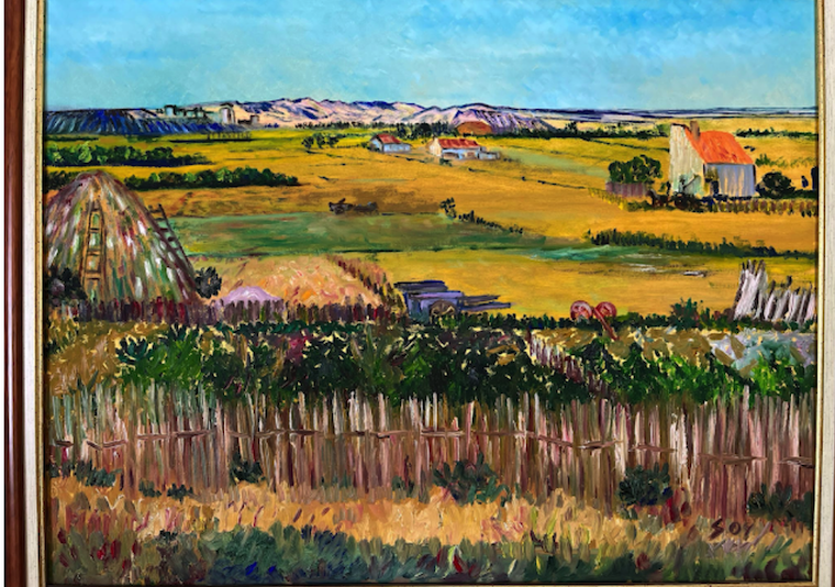 'La cosecha' de  Van Gogh, versión de Salud Sánchez Ramírez.
