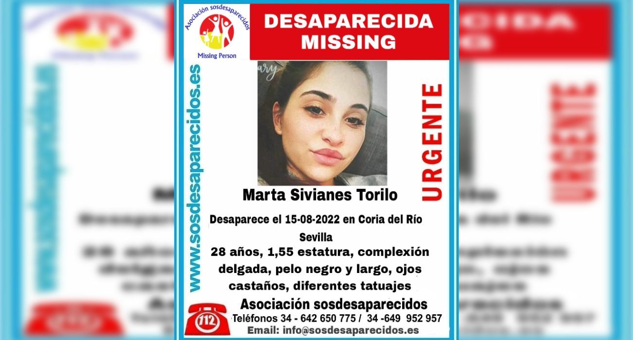 Marta Sivianes Torilo desapareció en Coria del Río el pasado 15 de agosto.