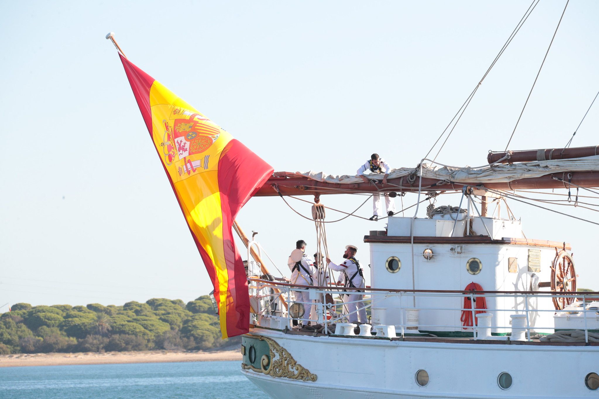 Elcano en la desembocadura del Guadalquivir. IÑAKI GÓMEZ MDE