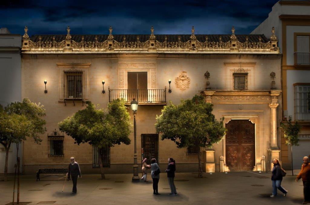 El Palacio Dávila, en la calle Larga, uno de los edificios que contará con iluminación singular.