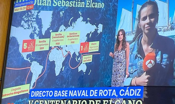Error de 'Espejo público' al describir la ruta de Elcano.