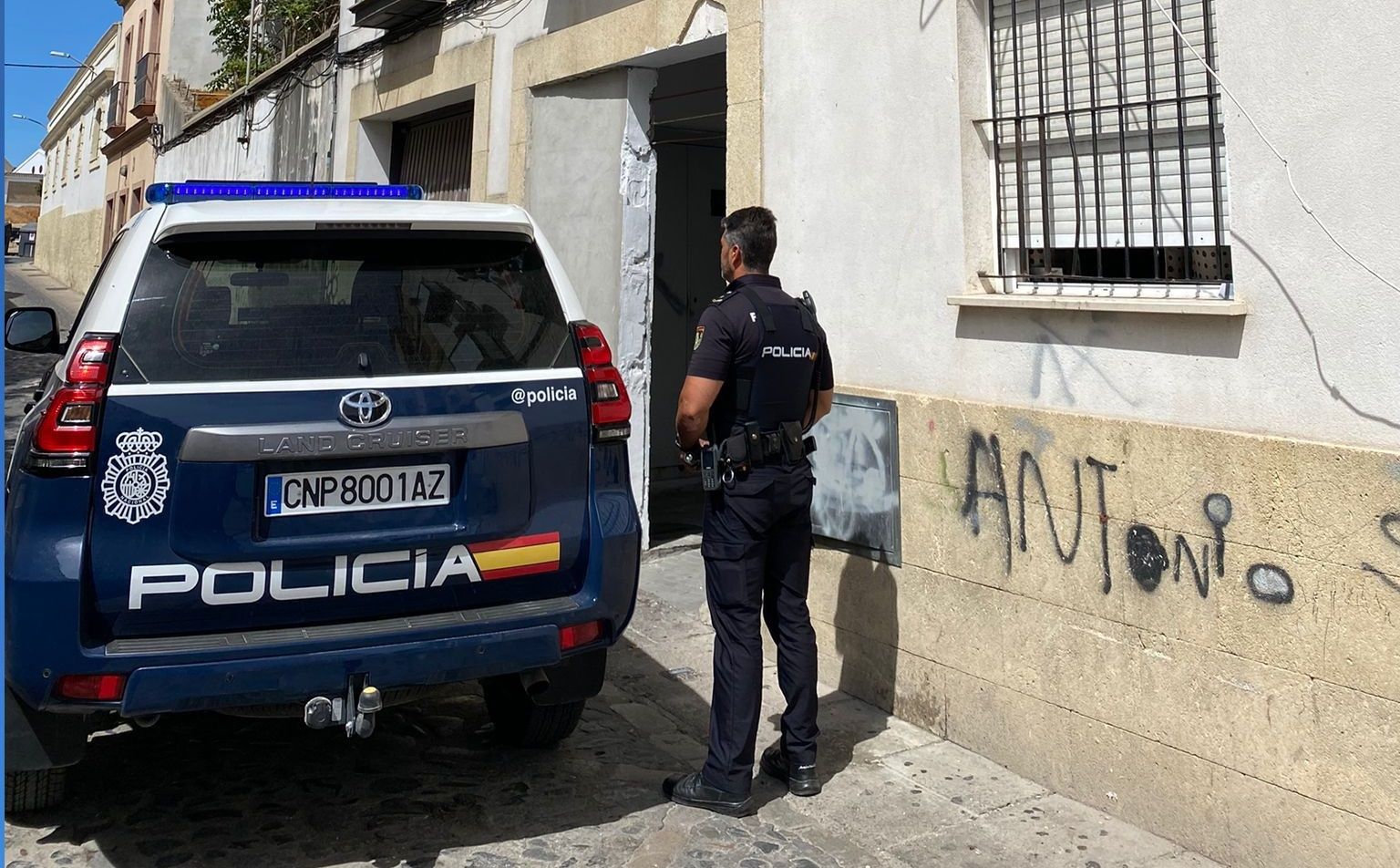 Operación policial contra el tráfico de drogas en la calle Nueva de Jerez.
