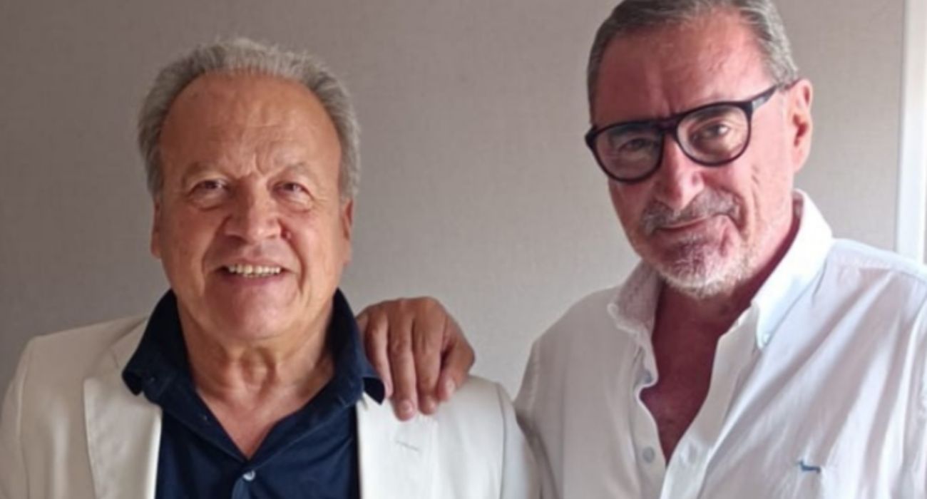 Pedro Pacheco, junto a Carlos Herrera.   COPE