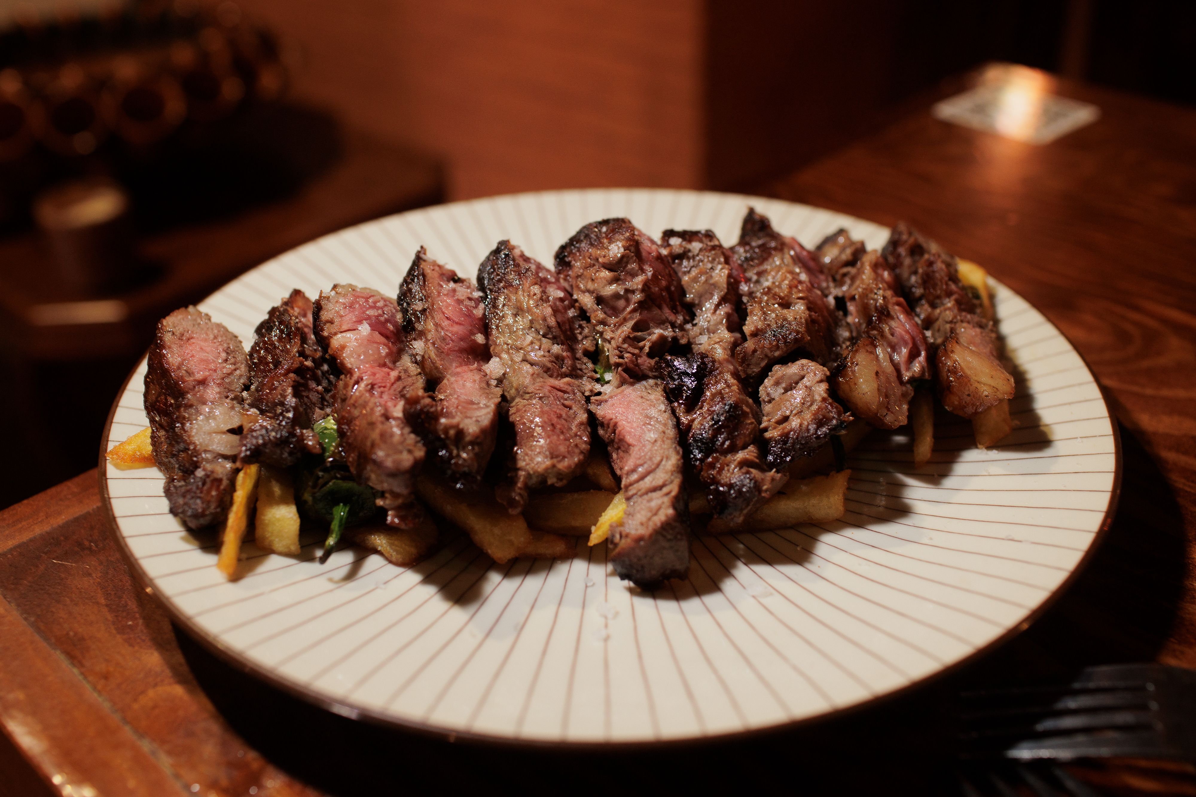 Plato de carne de ternera gallega.