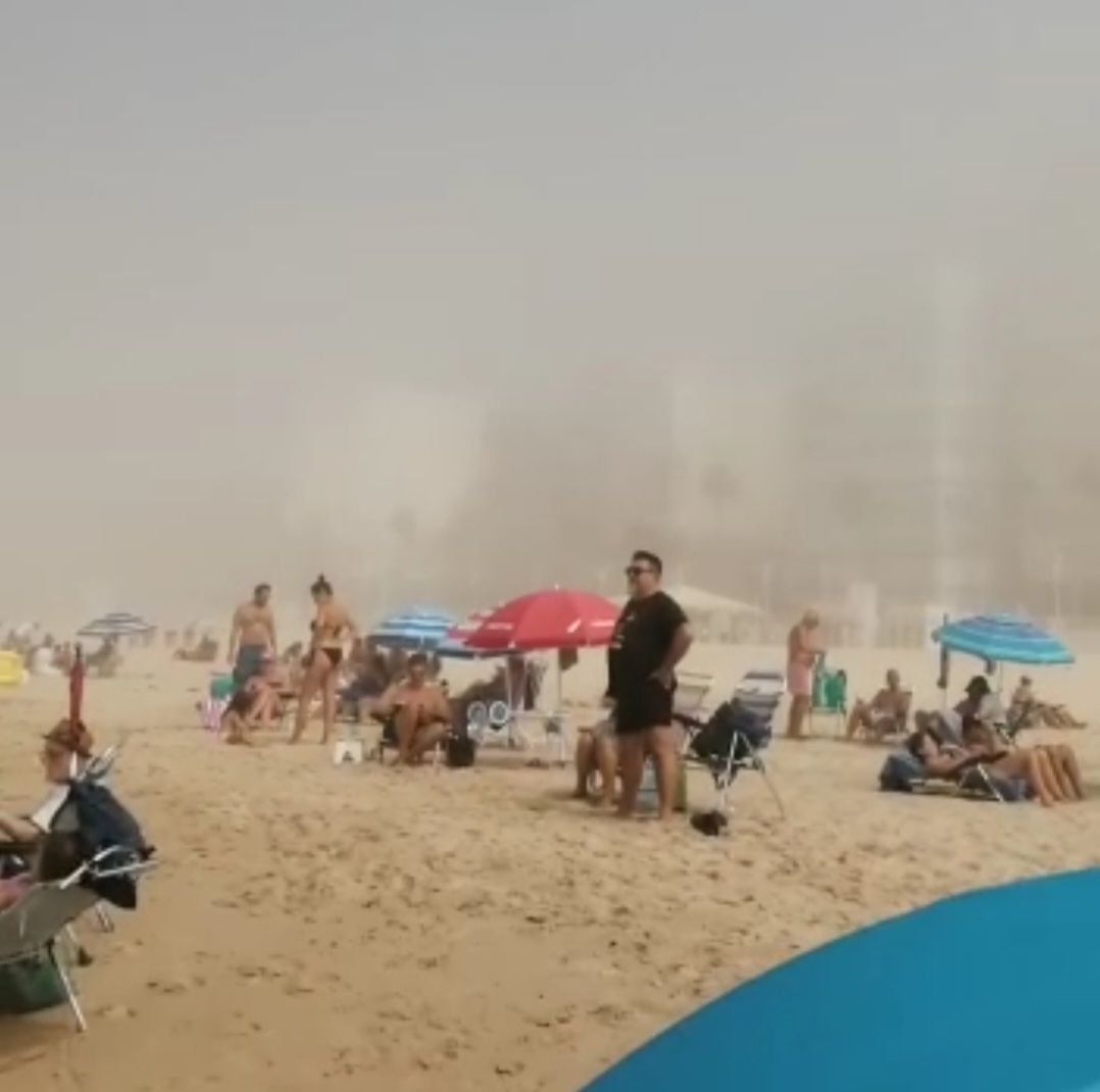 Imagen de la fuerte niebla en Cádiz.