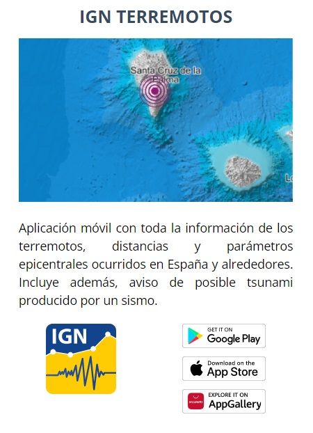 APP terremotos por IGN