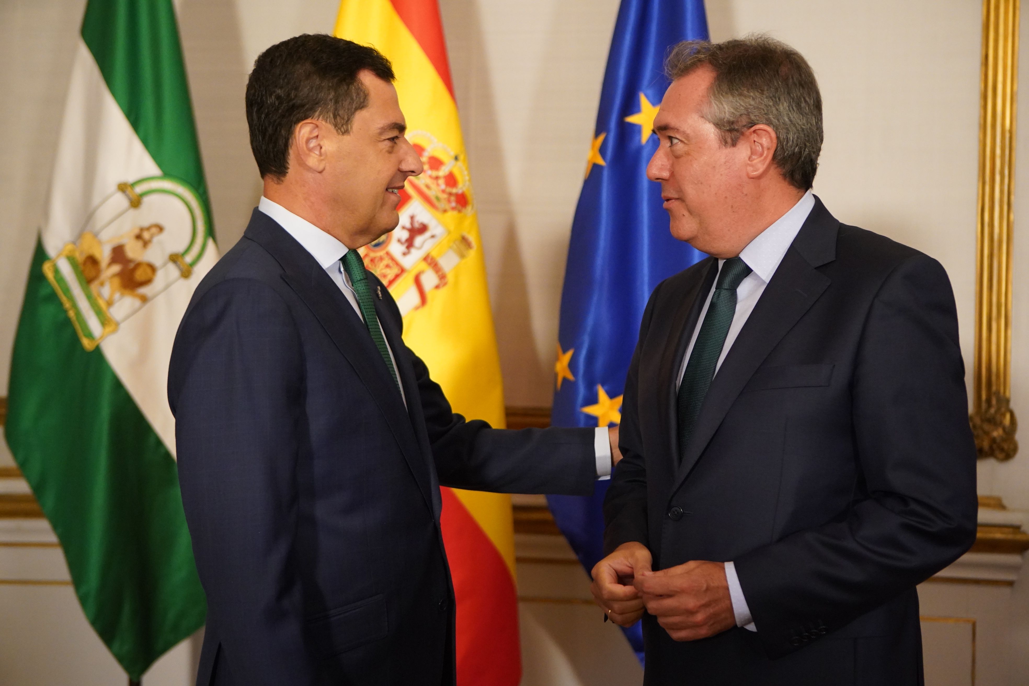 Moreno (PP) y Espadas en la reunión reciente.