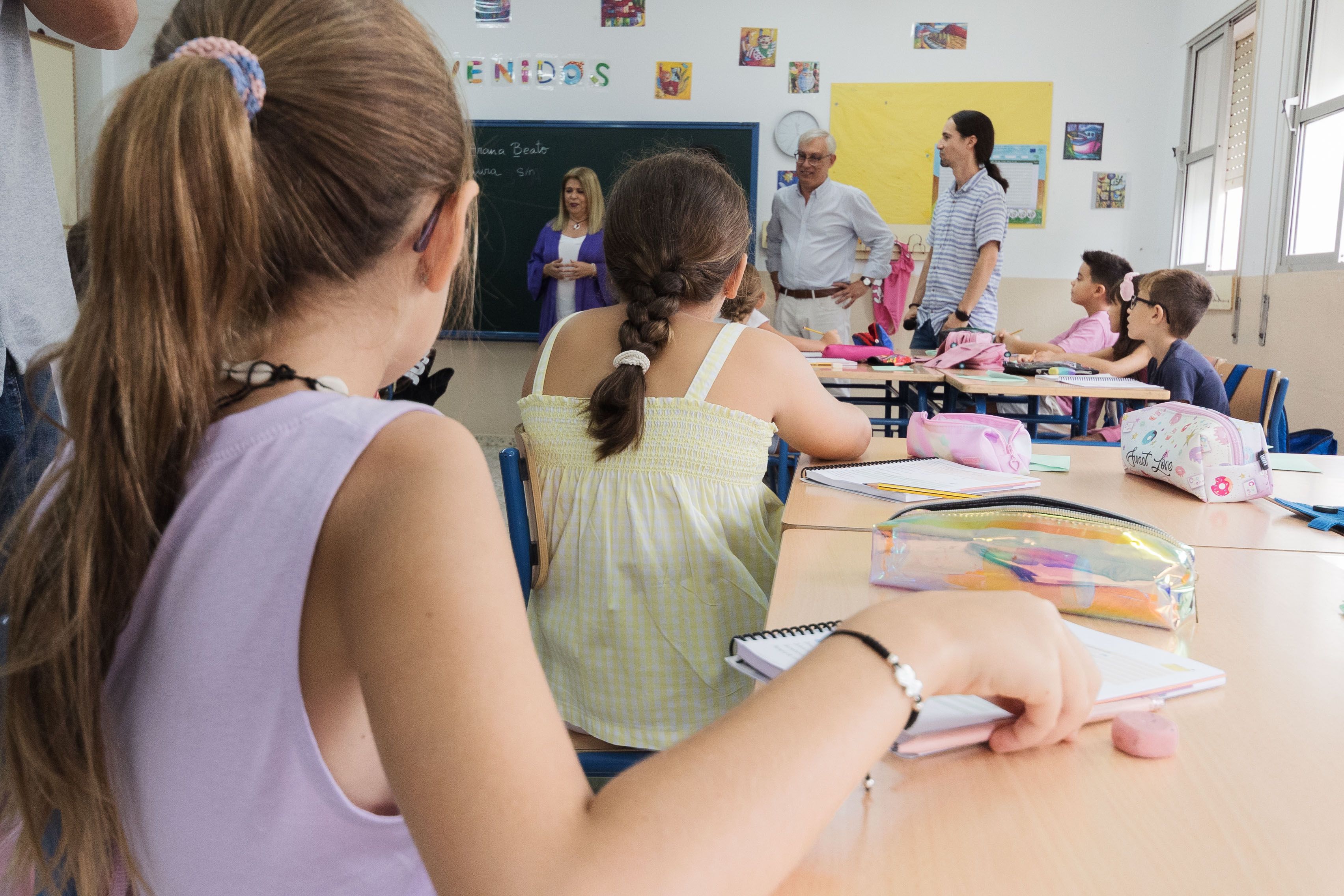 Un colegio de Jerez durante el comienzo del curso en Andalucía..