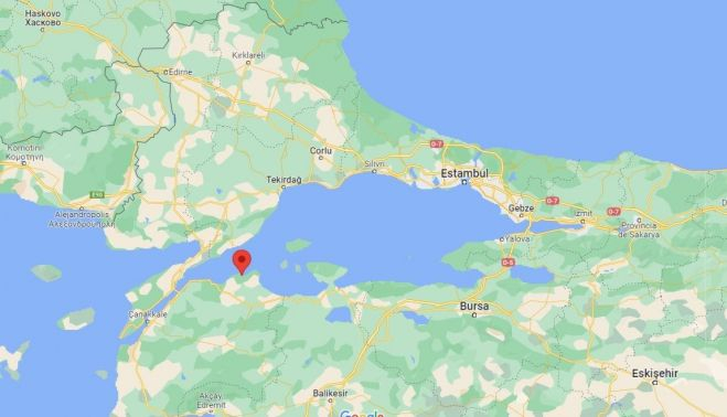 La base turca está a 344 kilómetros de Estambul. GOOGLE MAPS