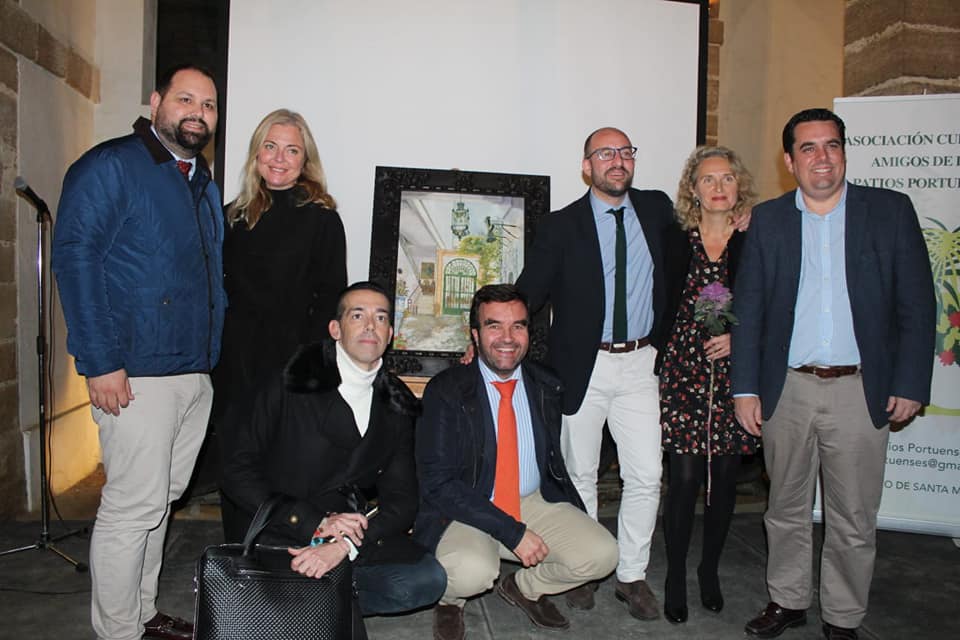 Algunos de los concejales actuales del ayuntamiento de El Puerto junto a Blanca Merino.