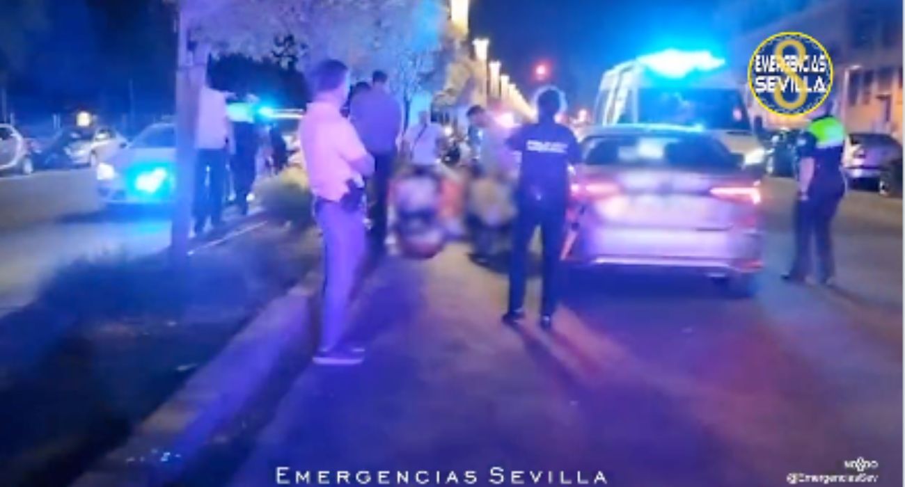 Imagen del atropello en Sevilla.
