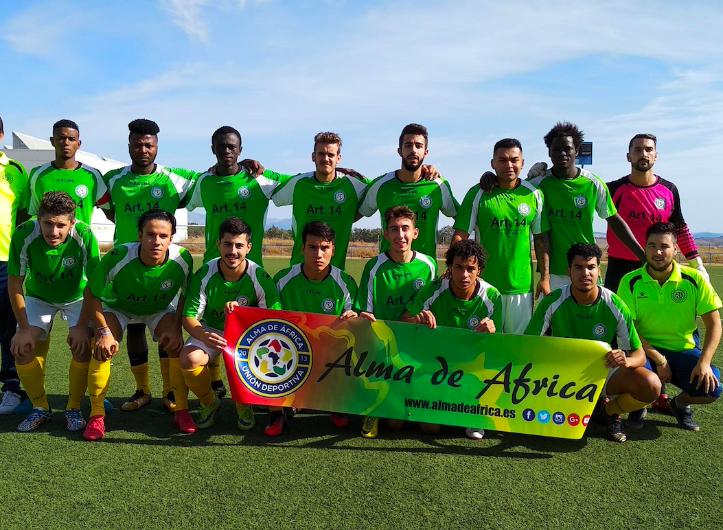 Los jugadores del equipo Alma de África UD. FOTO: ALMA DE ÁFRICA UD. 