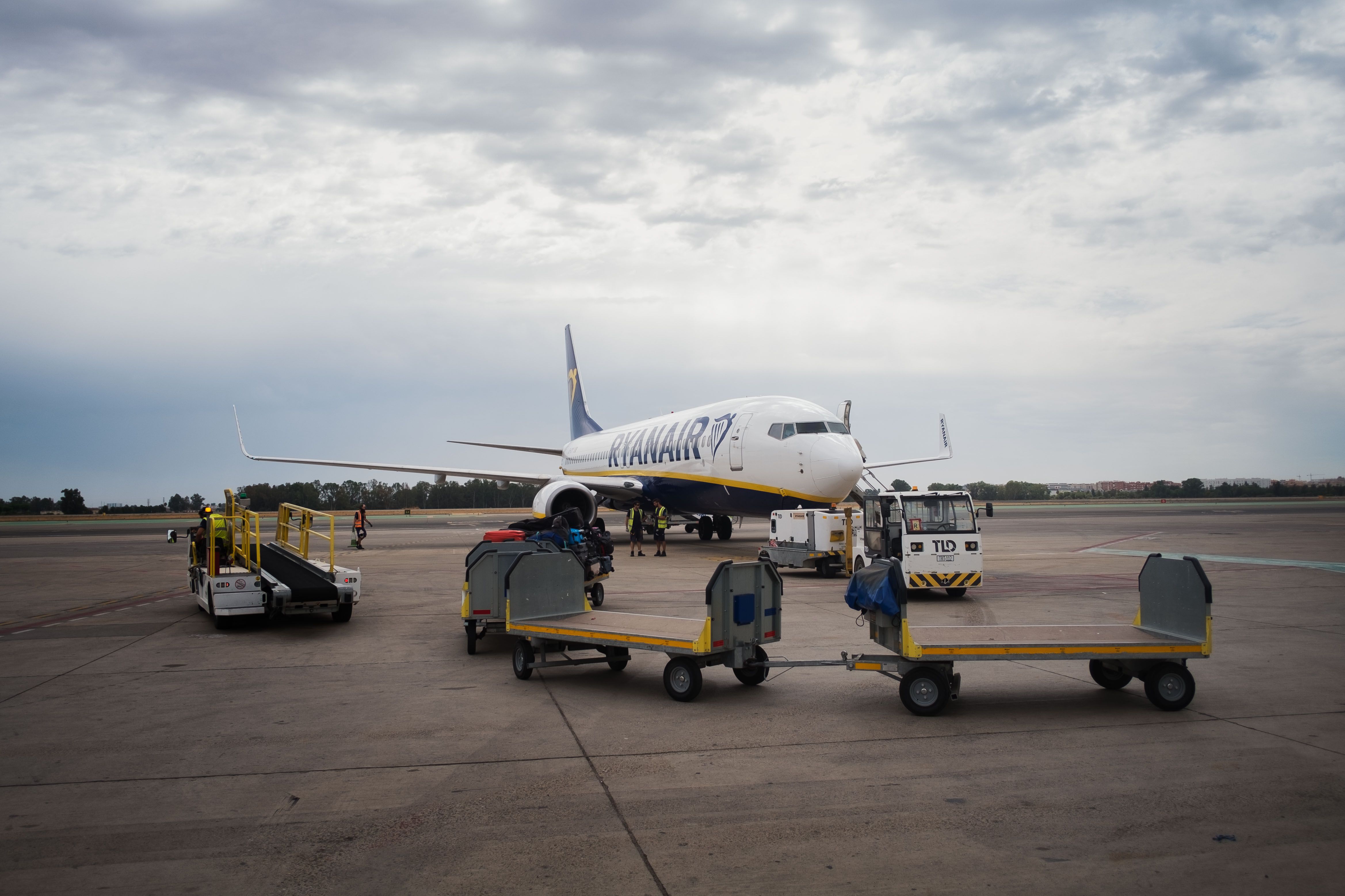 Un vuelo en el Aeropuerto de Jerez, en una imagen reciente.