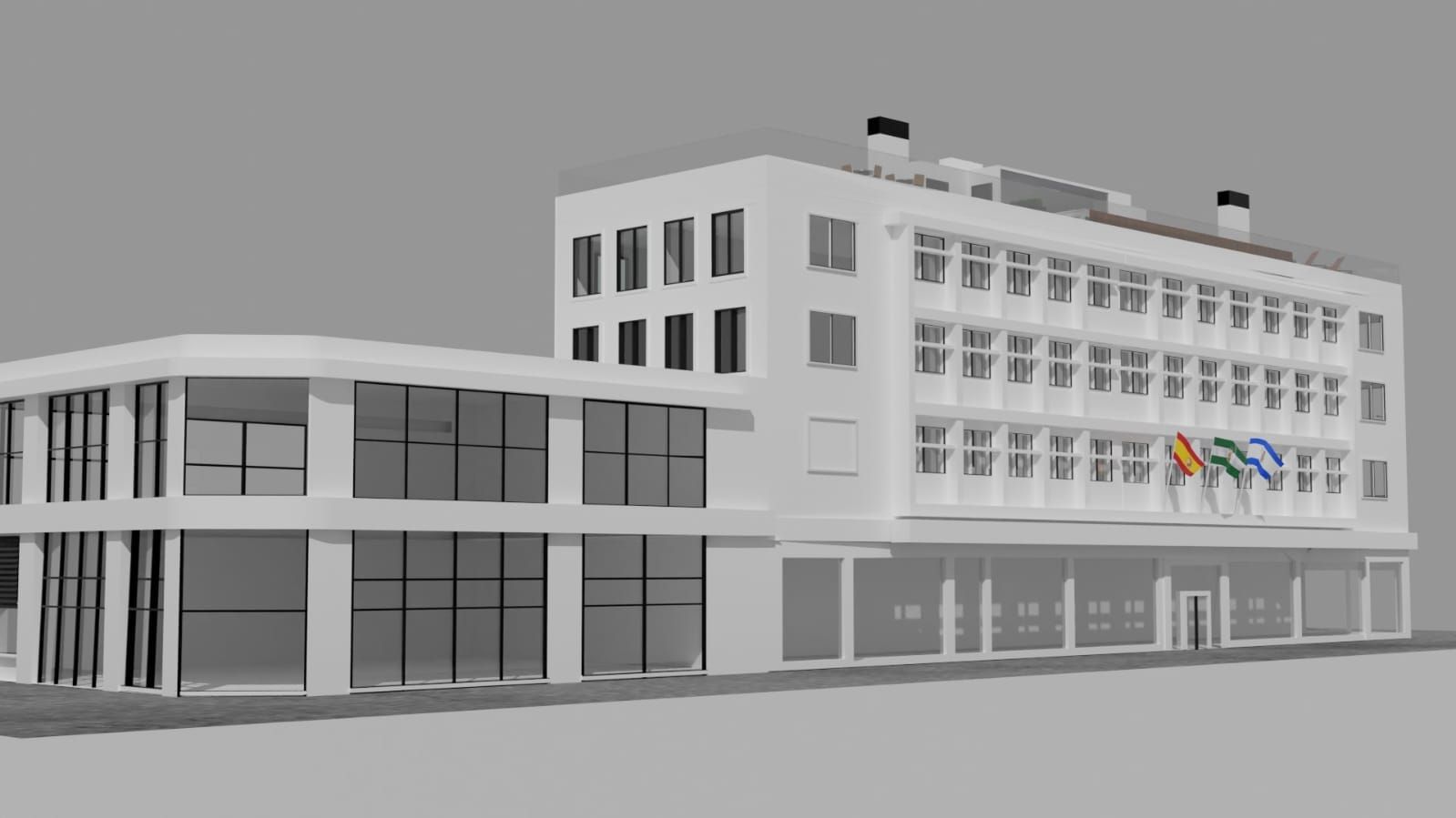 Así quedará la antigua sede del IARA en la plaza Esteve de Jerez: 32 pisos y piscina en la azotea