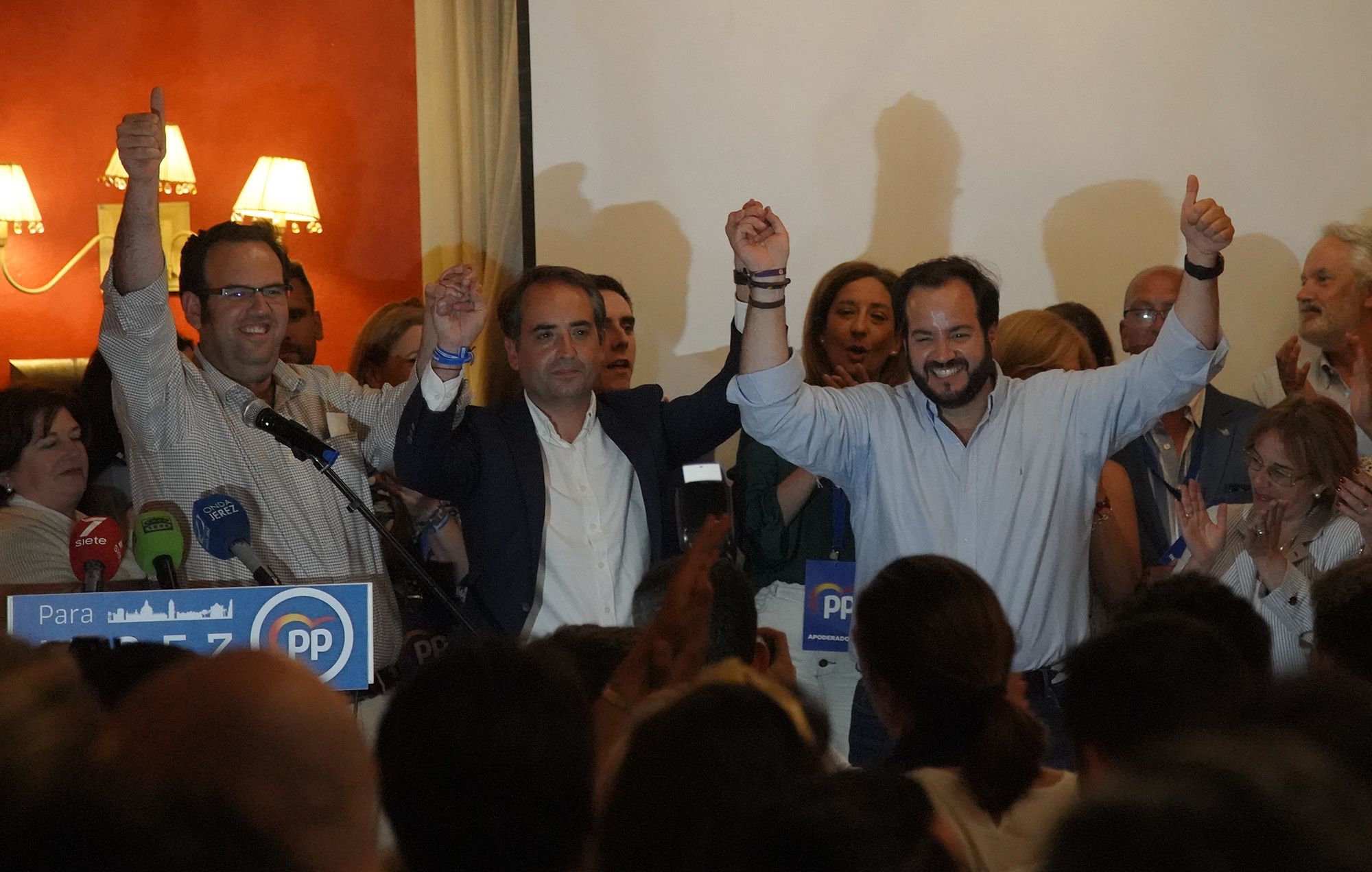 Antonio Saldaña en el hotel los Jandalos, tras conocer los resultados electorales de las municipales 2019.