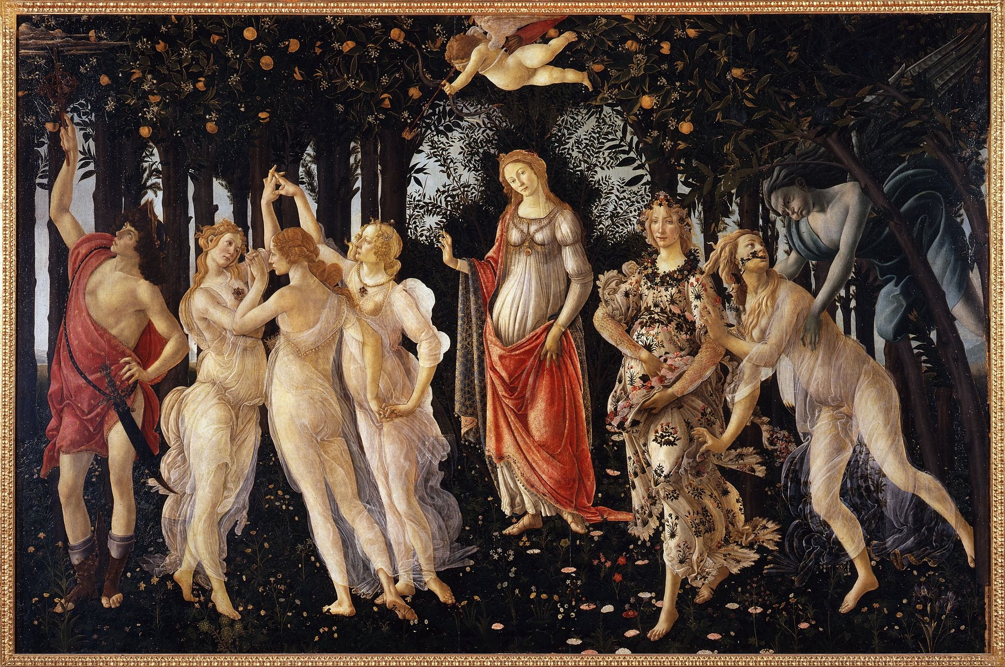 Imagen de La Primavera de Boticelli. En torno al Renacimiento.