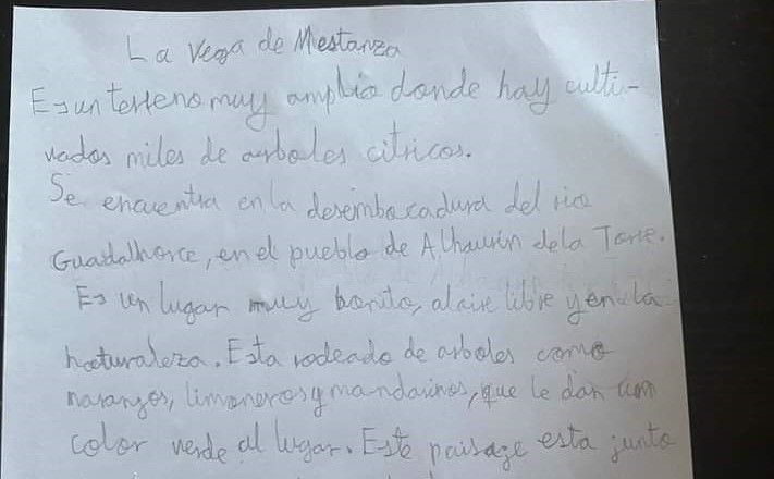 Carta de un niño de 8 años a Juanma Moreno. 