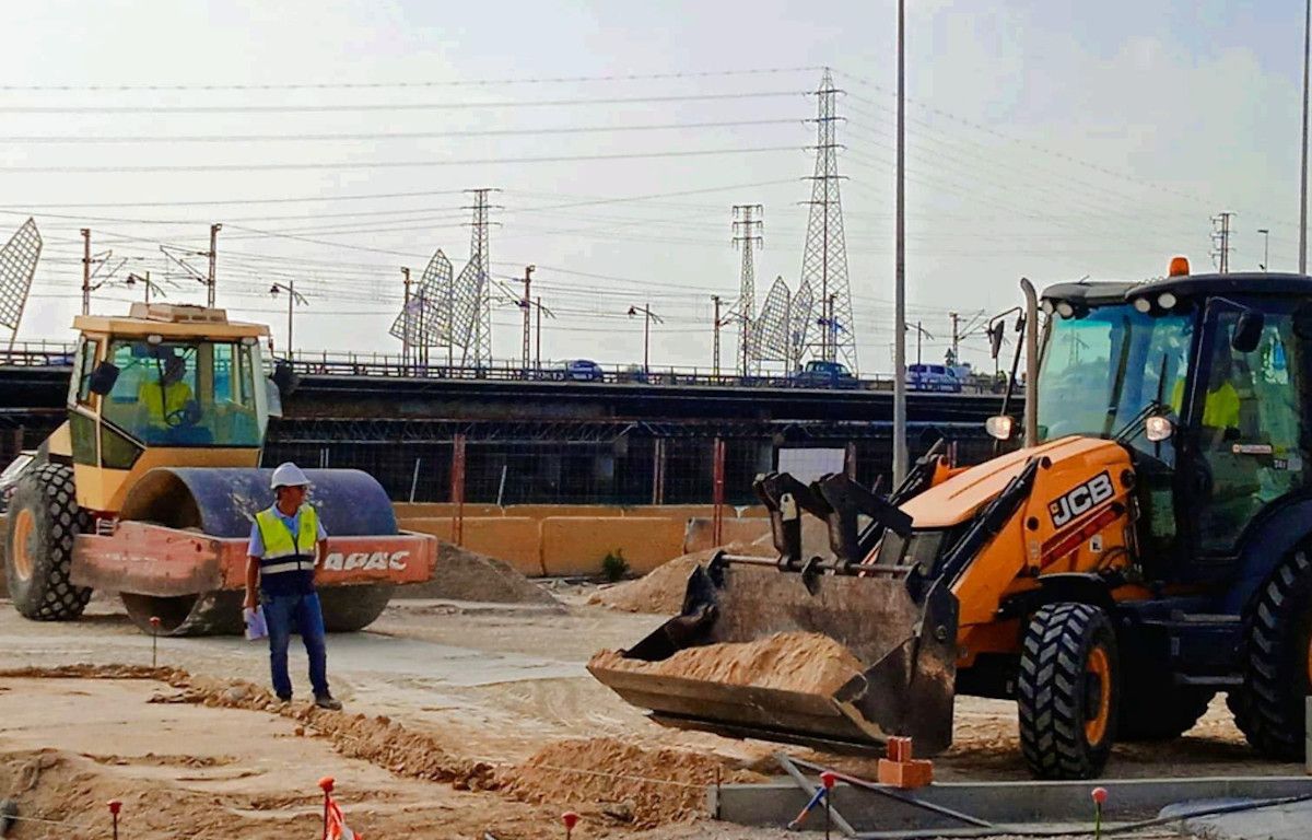 Obras para la reconstrucción de la nueva entrada de El Puerto.