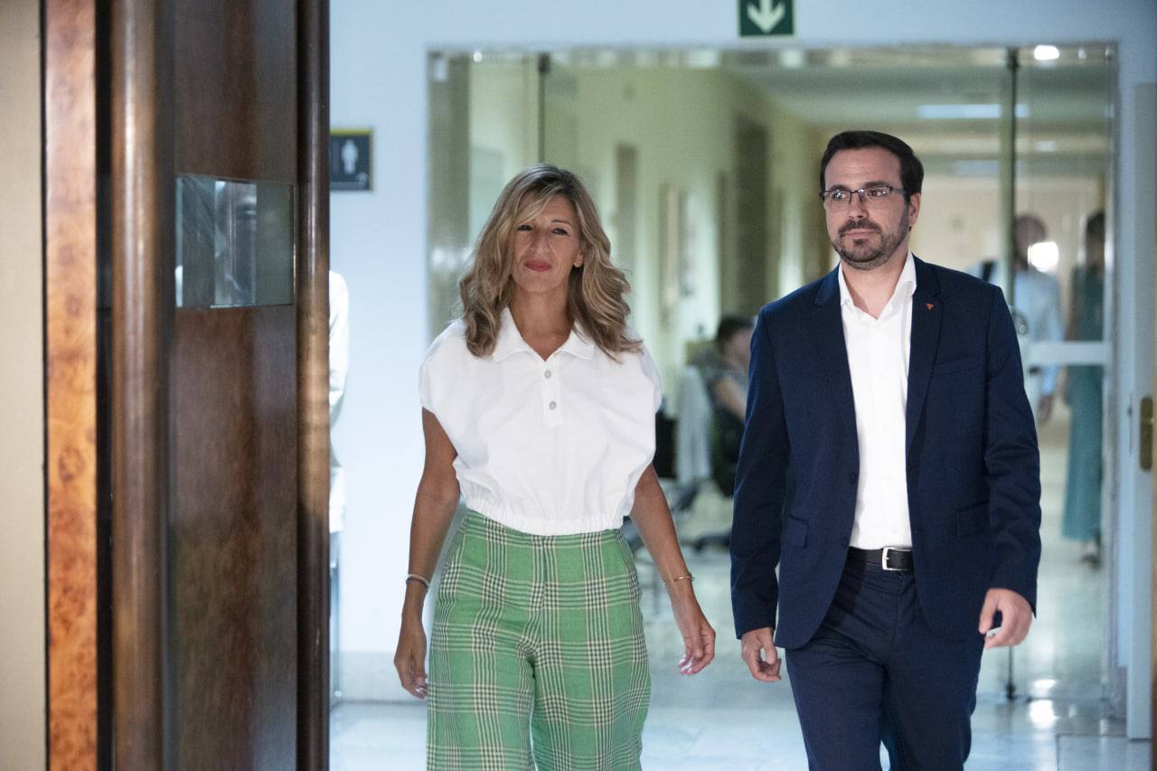 Garzón junto a Yolanda Díaz en una imagen reciente.