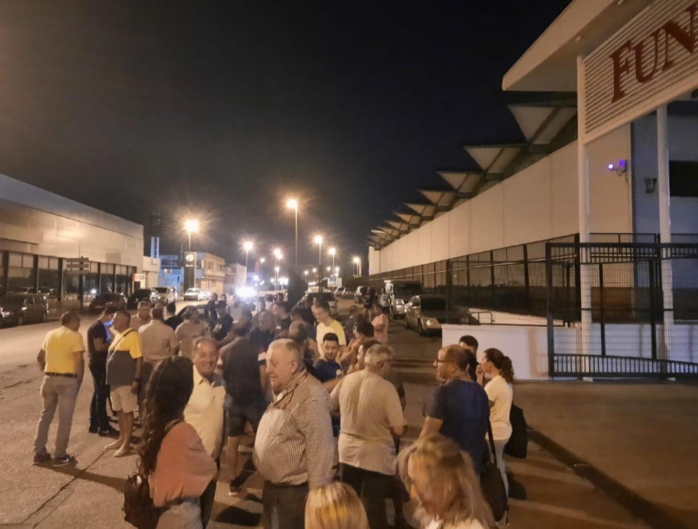 Trabajadores concentrados en la primera jornada de huelga de la vid convocada por los sindicatos Trabajadores concentrados en la primera jornada de huelga de la vid convocada por los sindicatos
