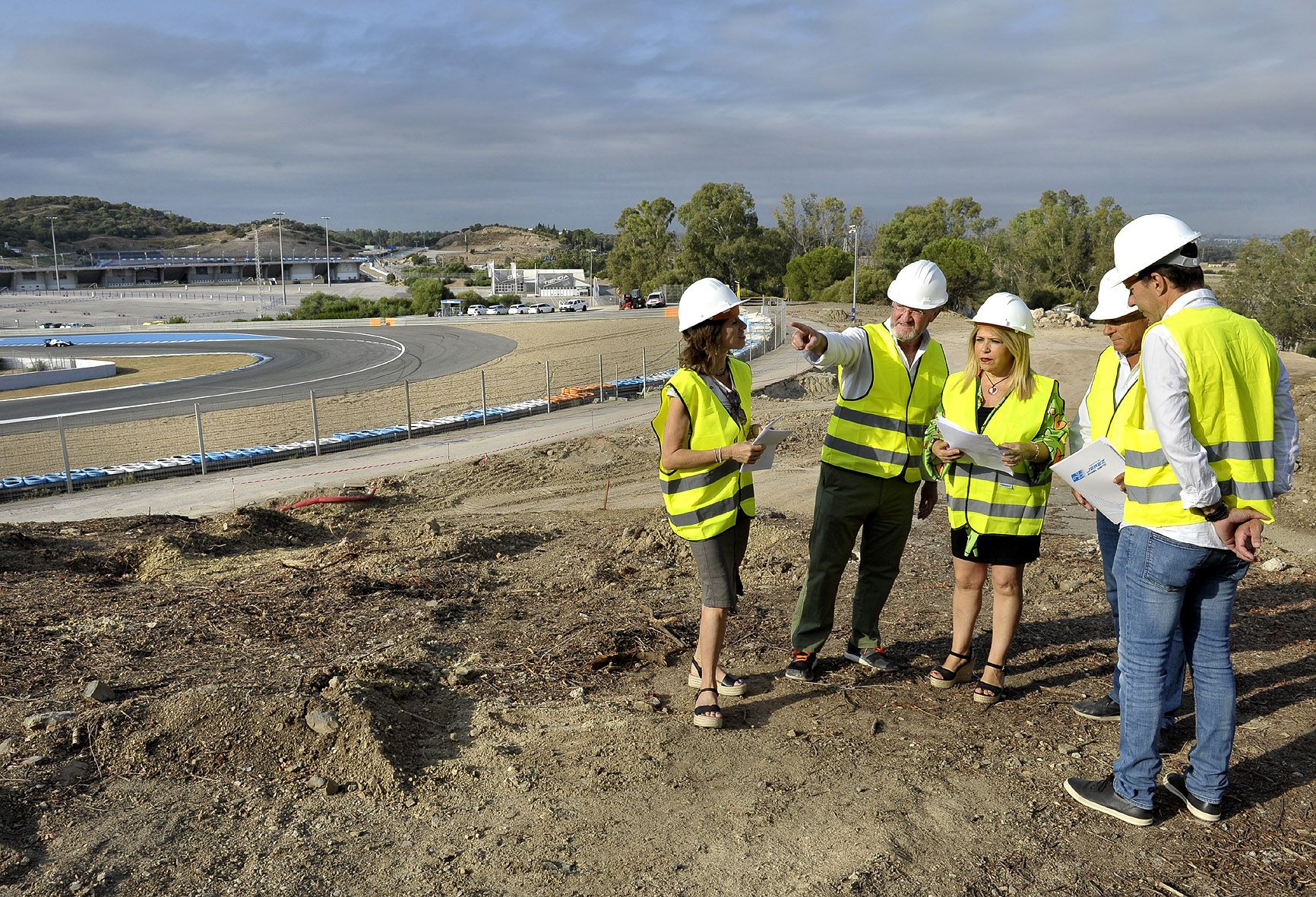 La alcaldesa, este pasado miércoles, en la visita a las obras del Circuito de Jerez.