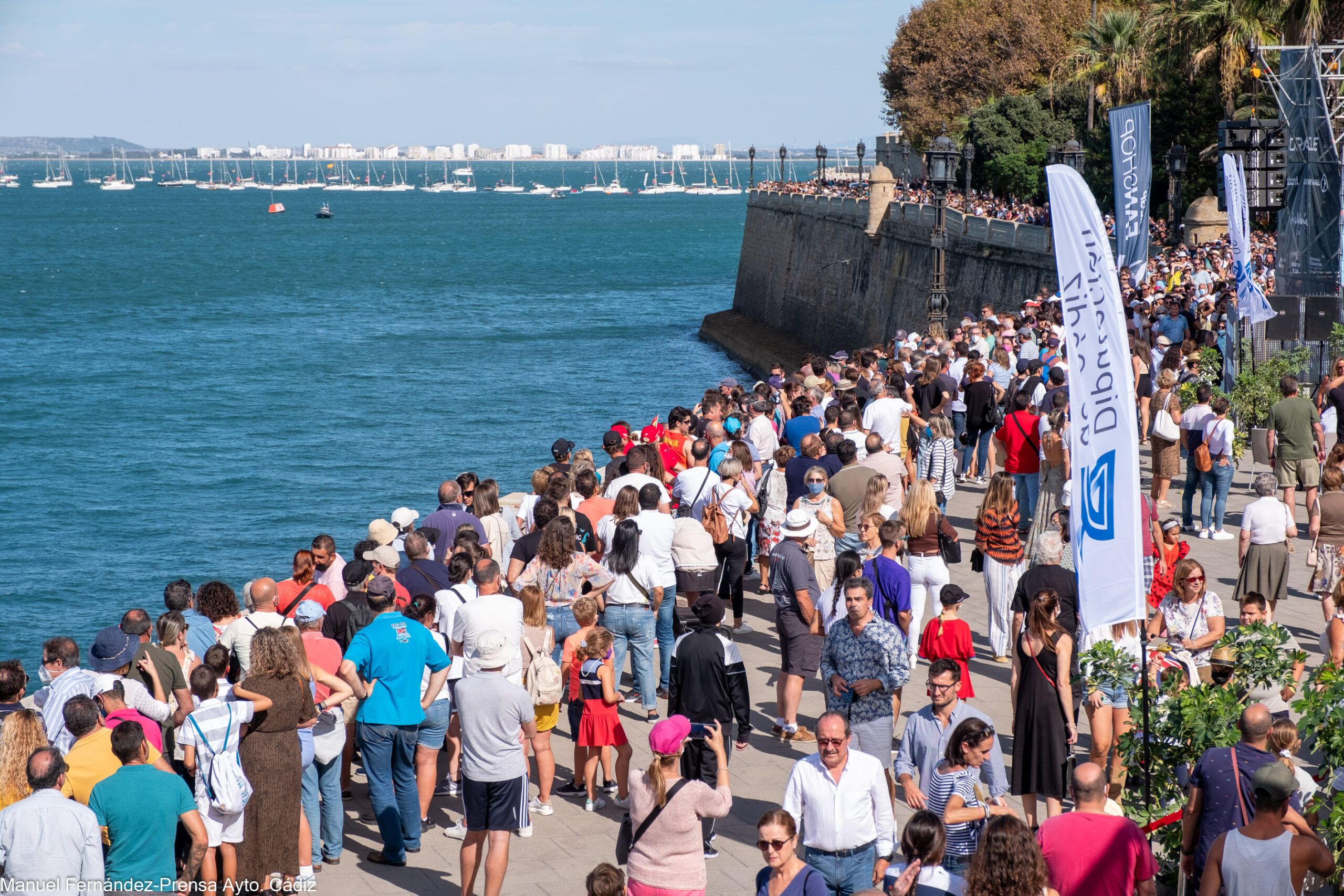Carrera de SailGP el pasado año en Cádiz, un espectáculo en el mar.