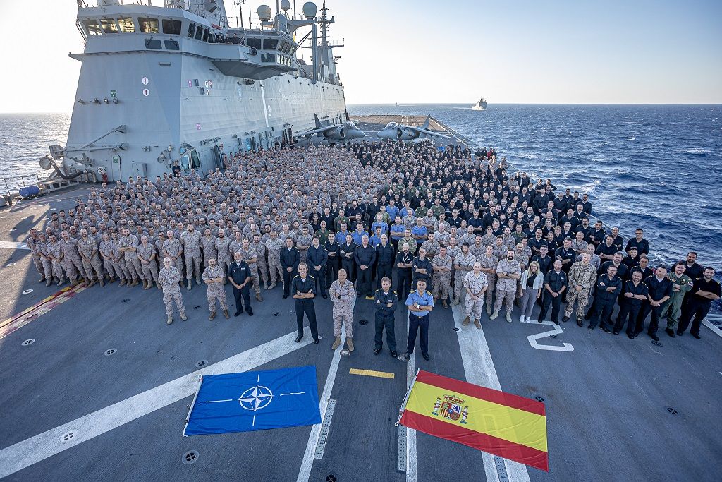 El contingente de la Armada, que mandará la Fuerza Anfibia de las Fuerzas de Respuesta de la OTAN.
