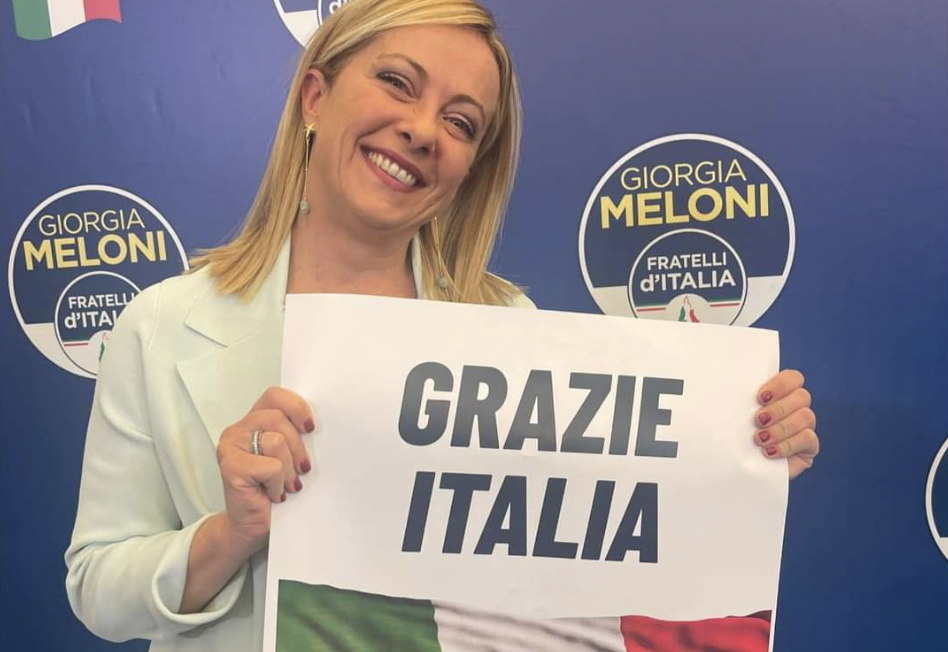 Giorgia Meloni, tras vencer en las elecciones italianas de este pasado domingo.